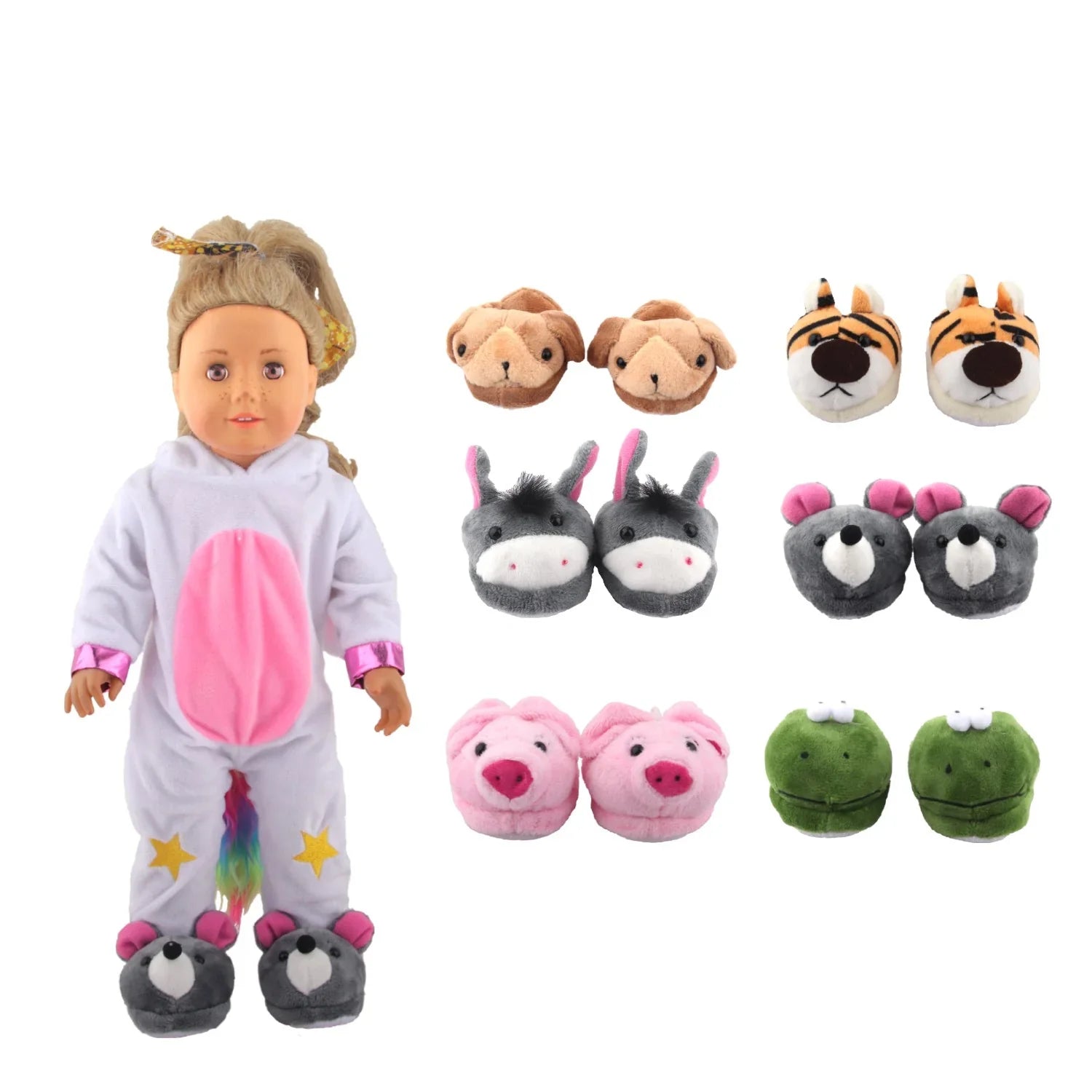 Sapatinho de Pantufa para Boneca Bebê Reborn Greenlucky