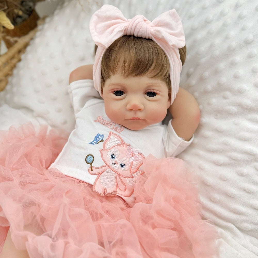 Boneca Bebê Reborn Vitória Corpo de Pano Greenlucky