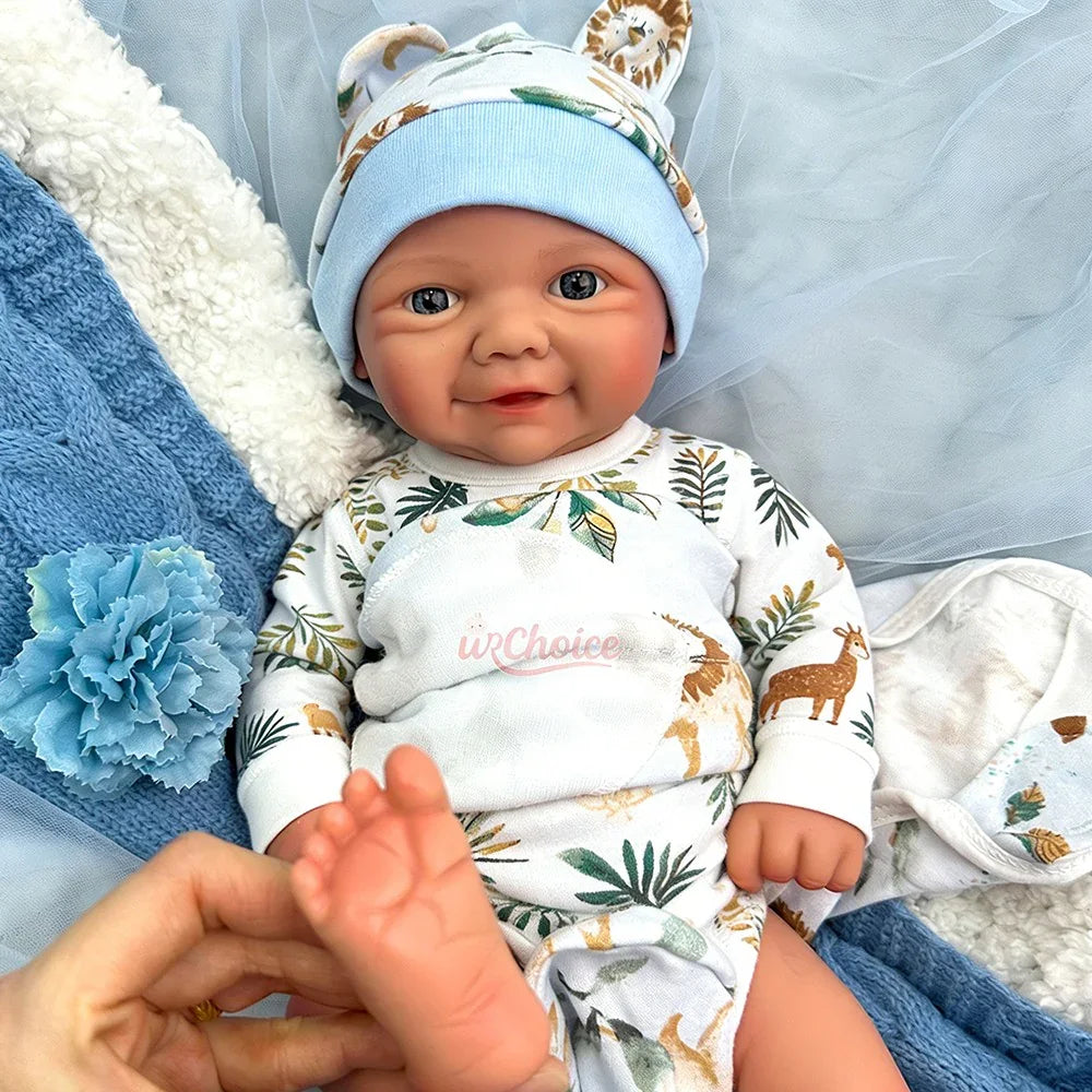 Boneca Bebê Reborn Matheus em Silicone Sólido Greenlucky