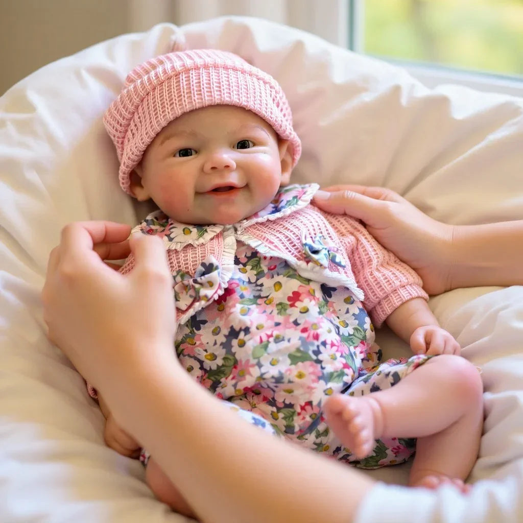Boneca Bebê Reborn Vivi em Silicone Sólido Greenlucky