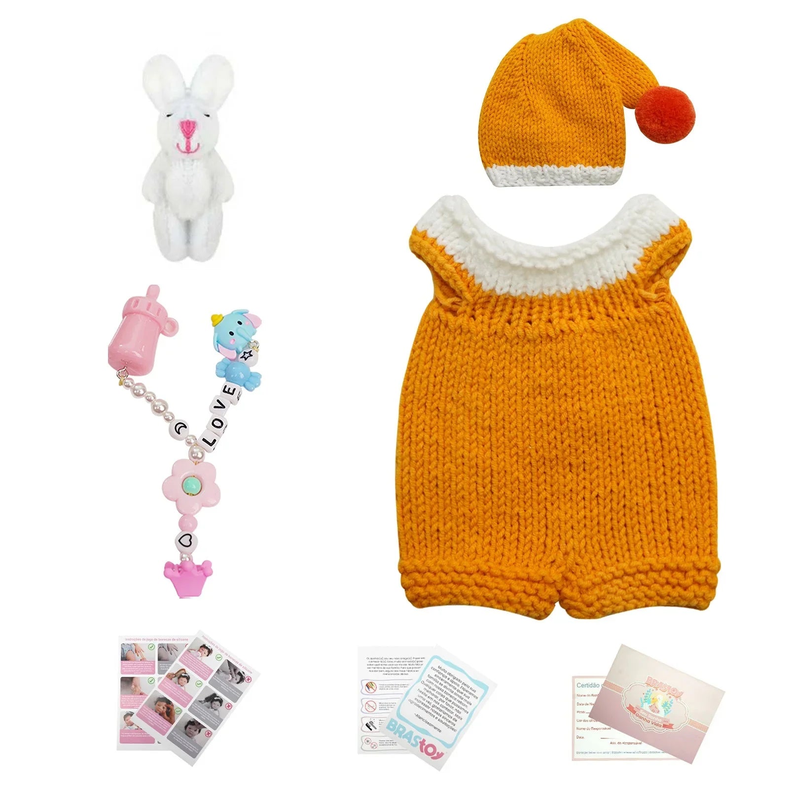 Mini Boneca Bebê Reborn Menina Dormindo em Silicone Sólido 20cm