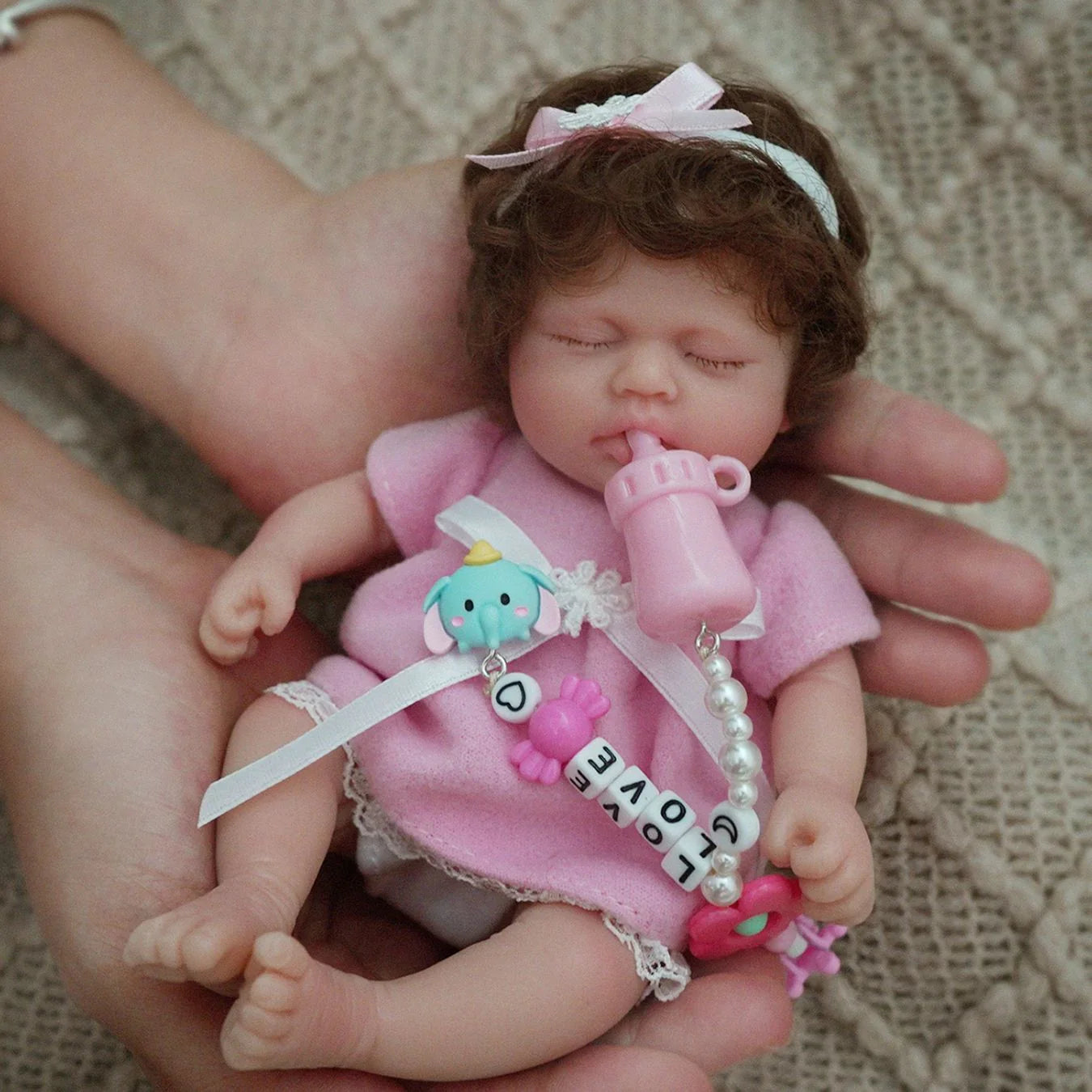 Mini Boneca Bebê Reborn Menina Vivi Greenlucky