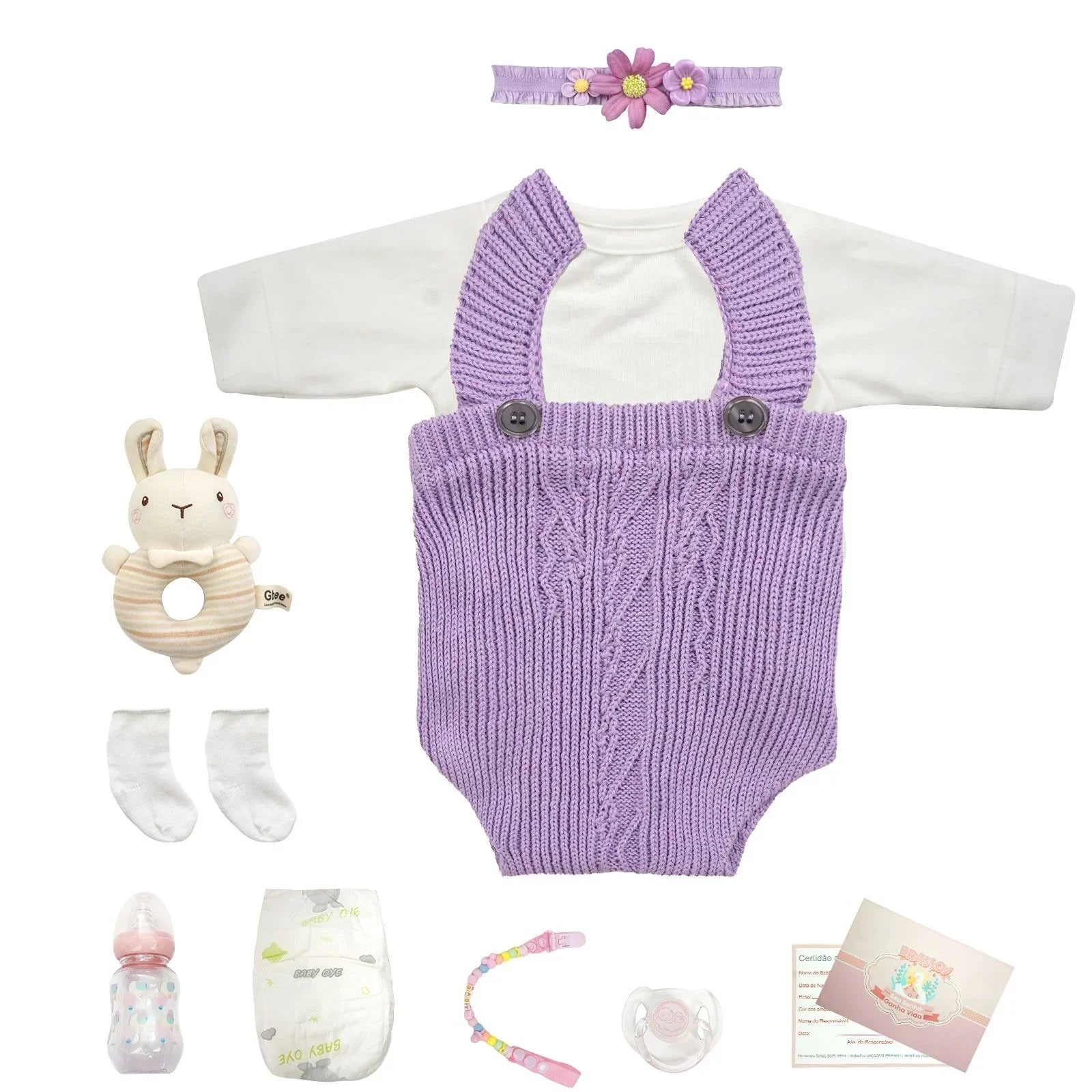Boneca Bebè Reborn Violetta - Vinil de Silicone Macio Realista