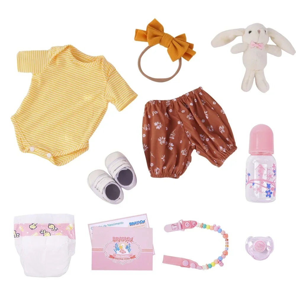 Boneca Bebê Reborn Isa - Vinil de Silicone Macio Realista
