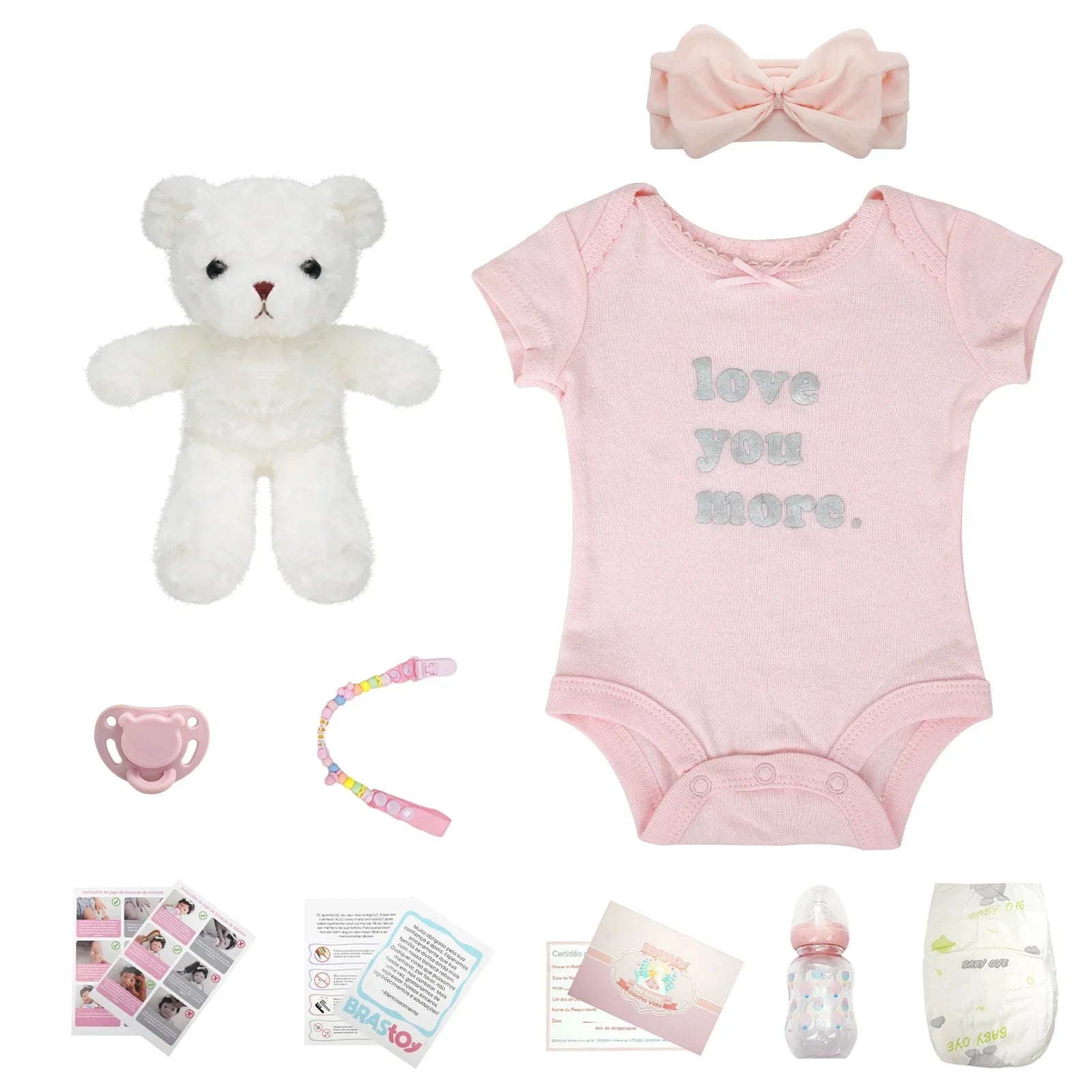 Boneca Bebê Reborn Luara - Silicone Sólido Premium 48cm