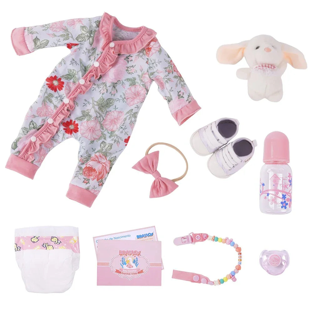 Boneca Bebê Reborn Alana - Corpo Inteiro em Silicone Macio e Realista