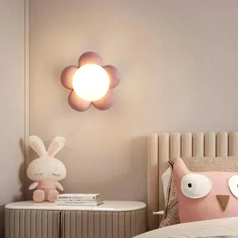 Luminária de Parede LED Infantil Flor Decorativa