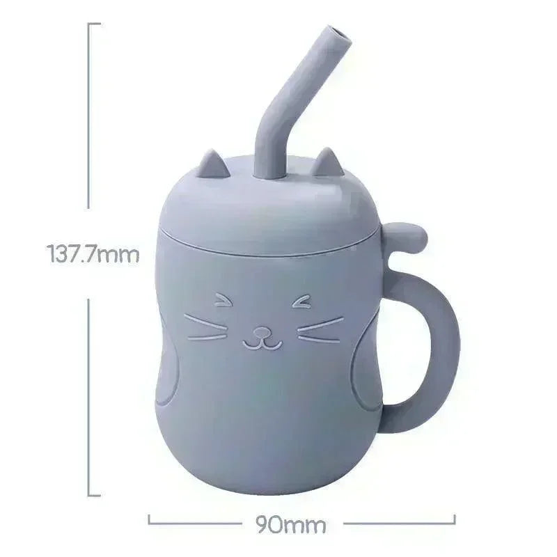 Copo de Silicone com Canudo para Bebê