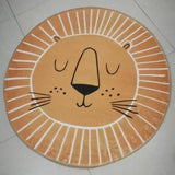 Tapete Infantil Redondo com Estampa de Leão