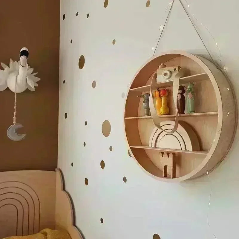 Prateleira Circular de Parede Multi-Camada para Decoração Greenlucky