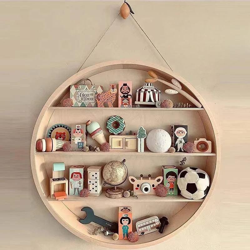Prateleira Circular de Parede Multi-Camada para Decoração