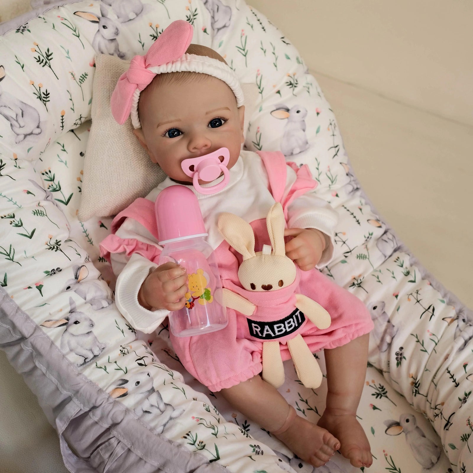 Boneca Bebê Reborn Coelhinha Greenlucky