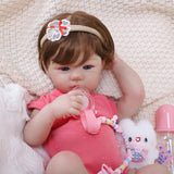 Boneca Bebê Reborn Cléo em Vinil de Silicone Greenlucky
