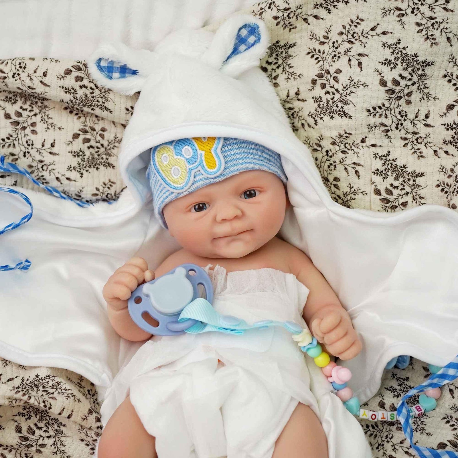 Boneca Bebê Reborn Menino Lui em Silicone Sólido Greenlucky