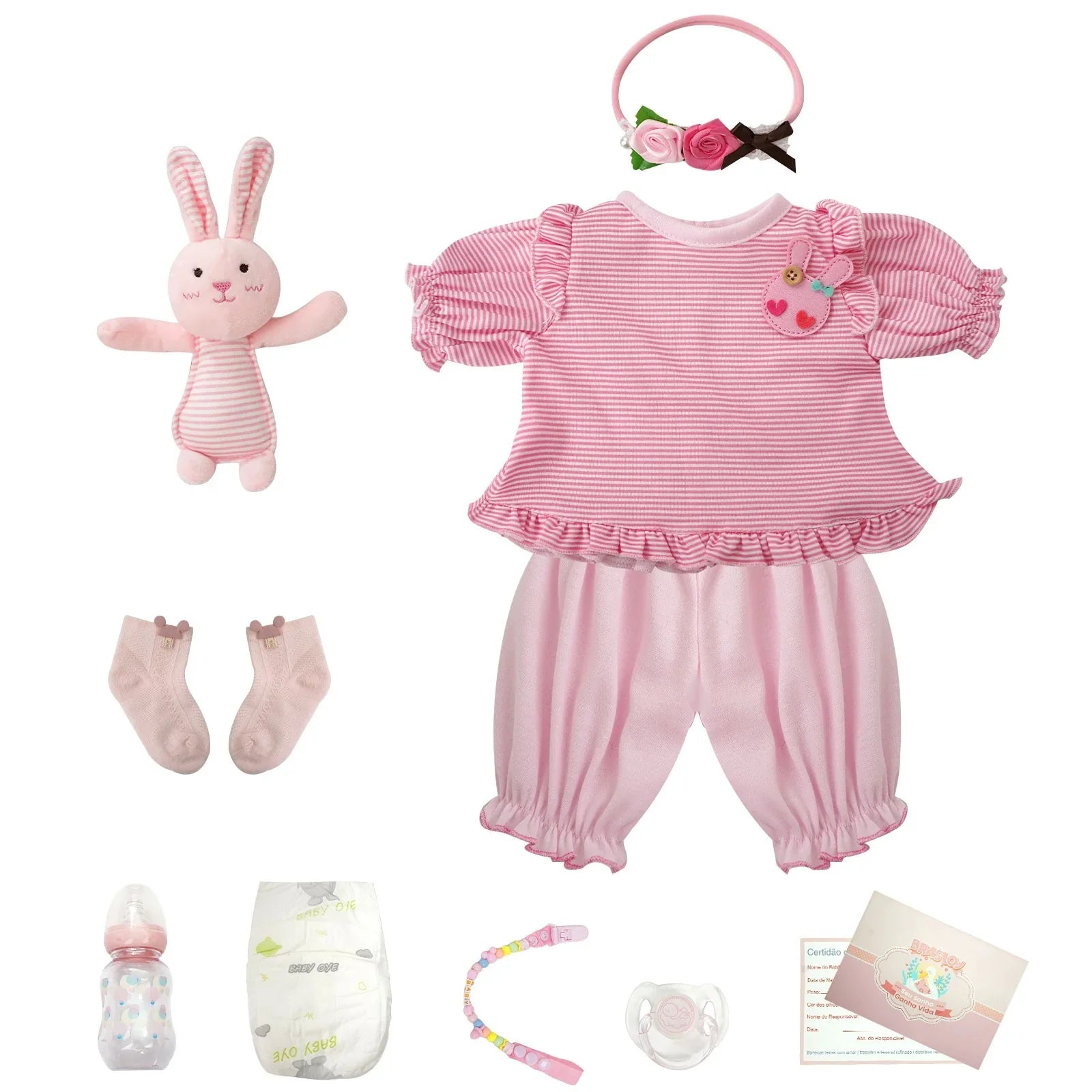 Boneca Bebê Reborn Naninha - Corpo Inteiro em Silicone Macio e Realista