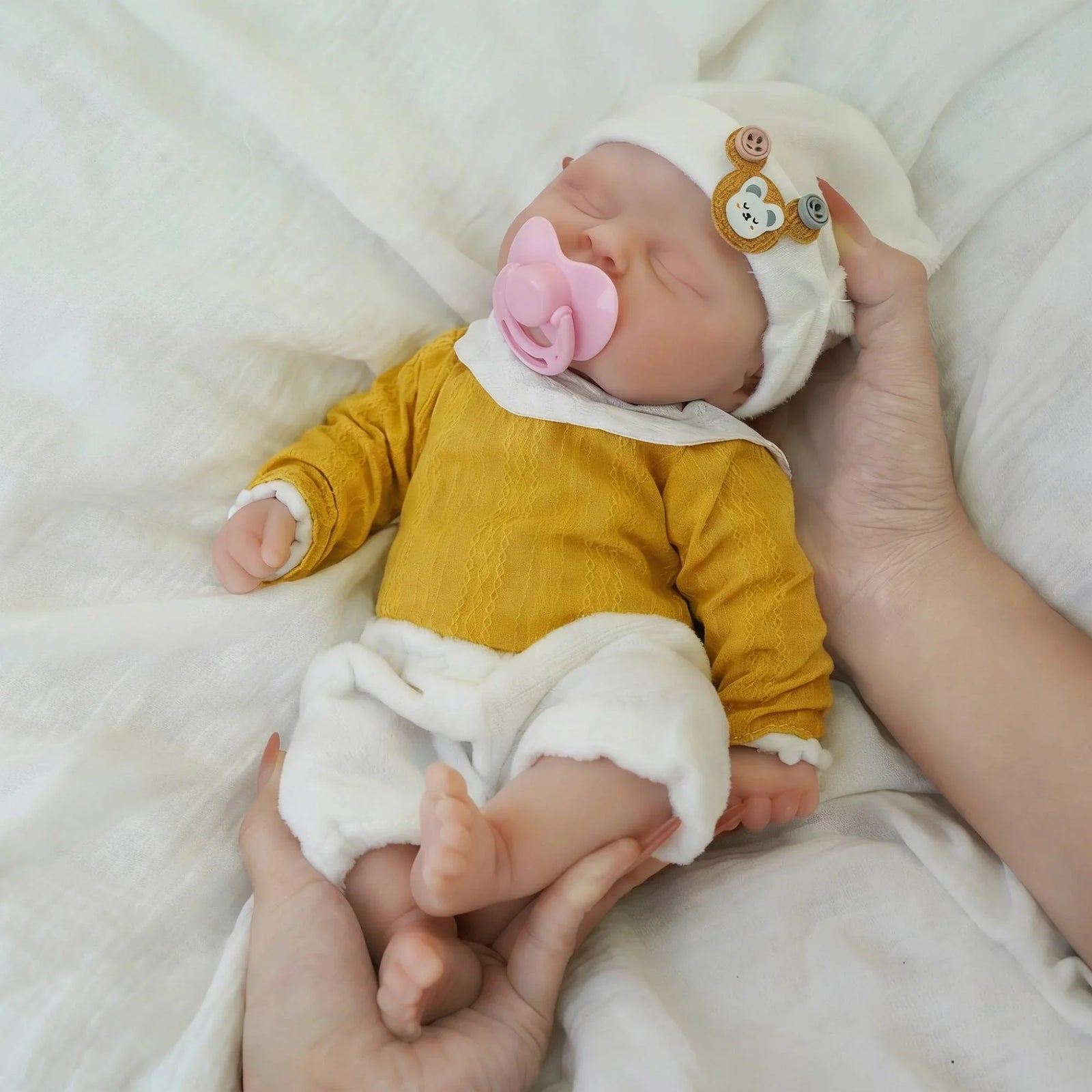 Boneca Bebê Reborn Maria em Silicone Sólido Greenlucky