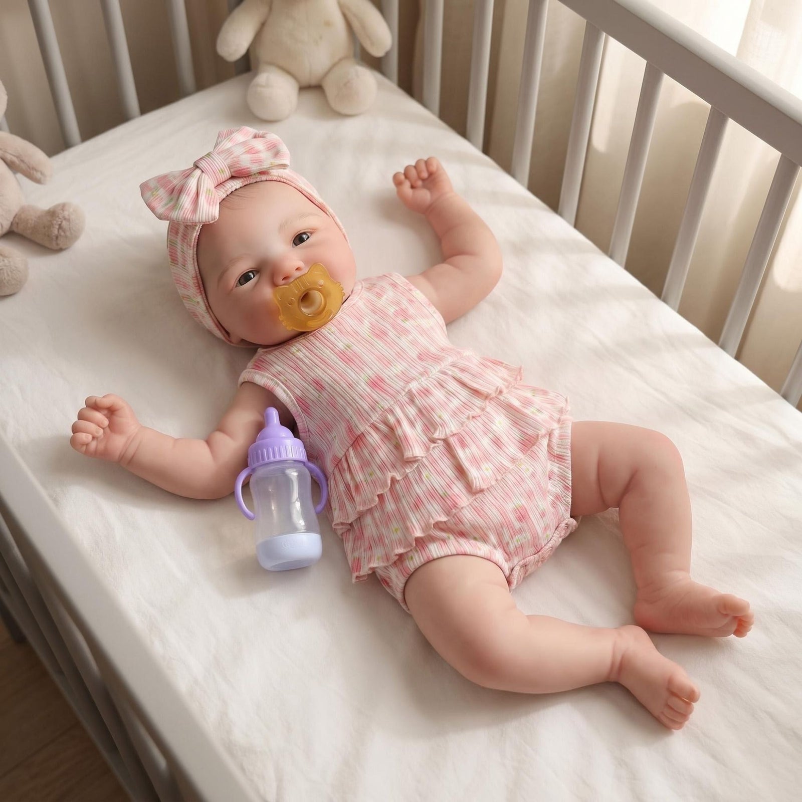 Boneca Bebê Reborn Bianca Silicone Sólido Greenlucky