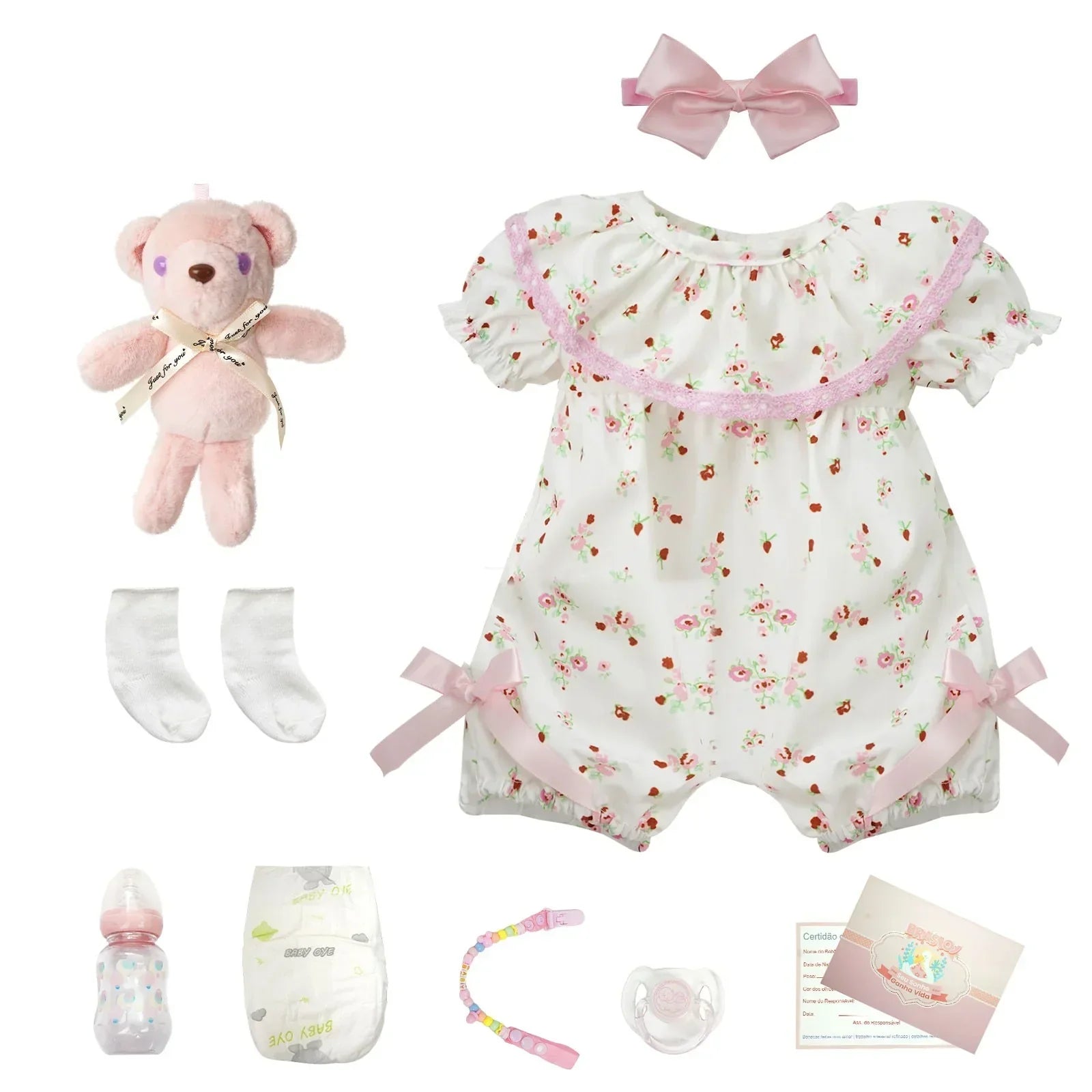 Boneca Bebê Reborn Liz - Vinil de Silicone Macio Realista
