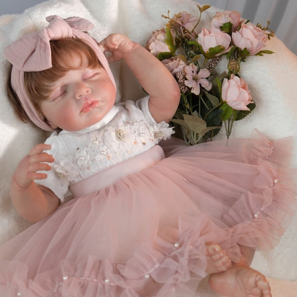 Boneca Bebê Reborn Zoe em Vinil Macio Greenlucky