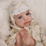 Boneca Bebê Reborn Blanca em Silicone Sólido Greenlucky