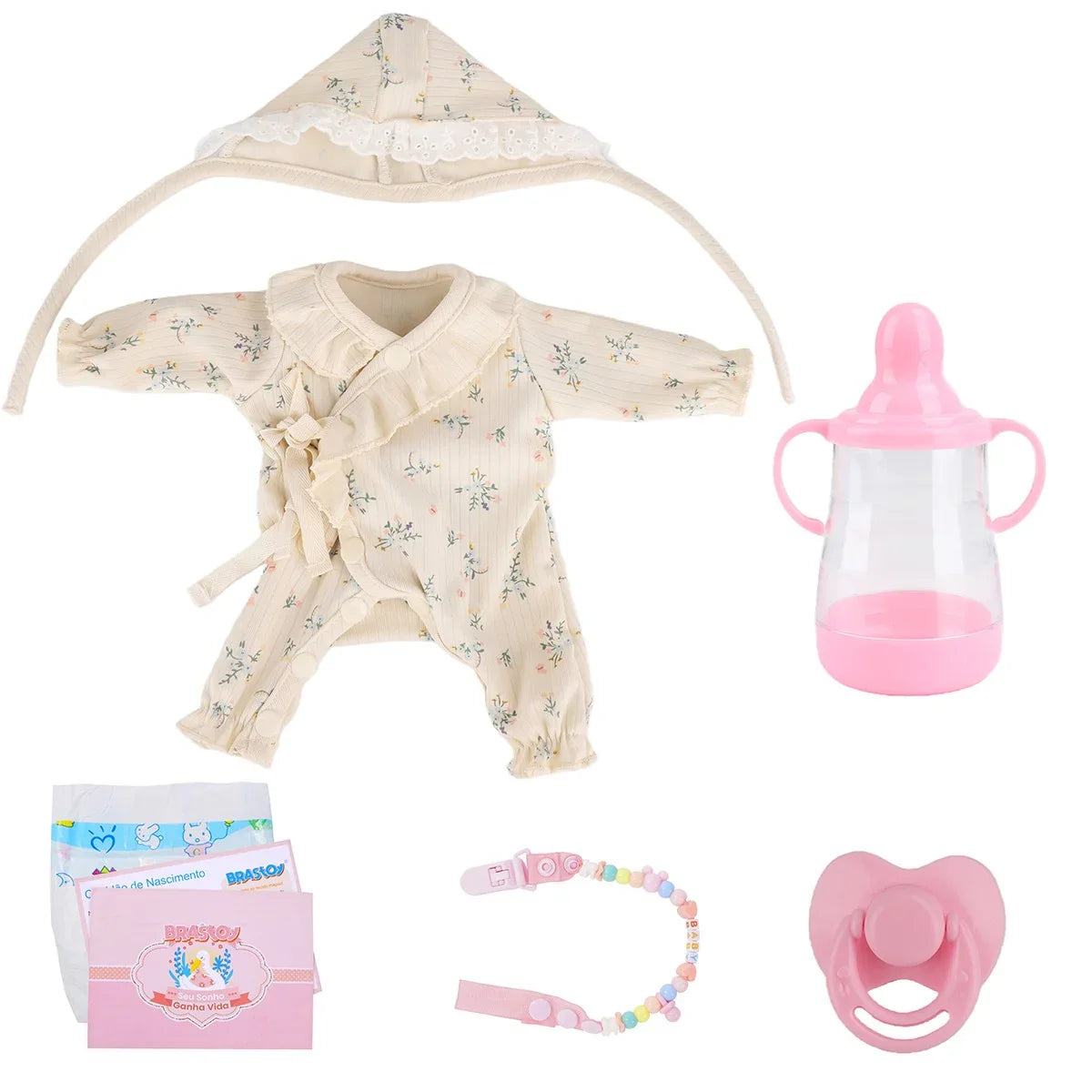 Boneca Bebê Reborn Blanca - Silicone Sólido Premium 30cm