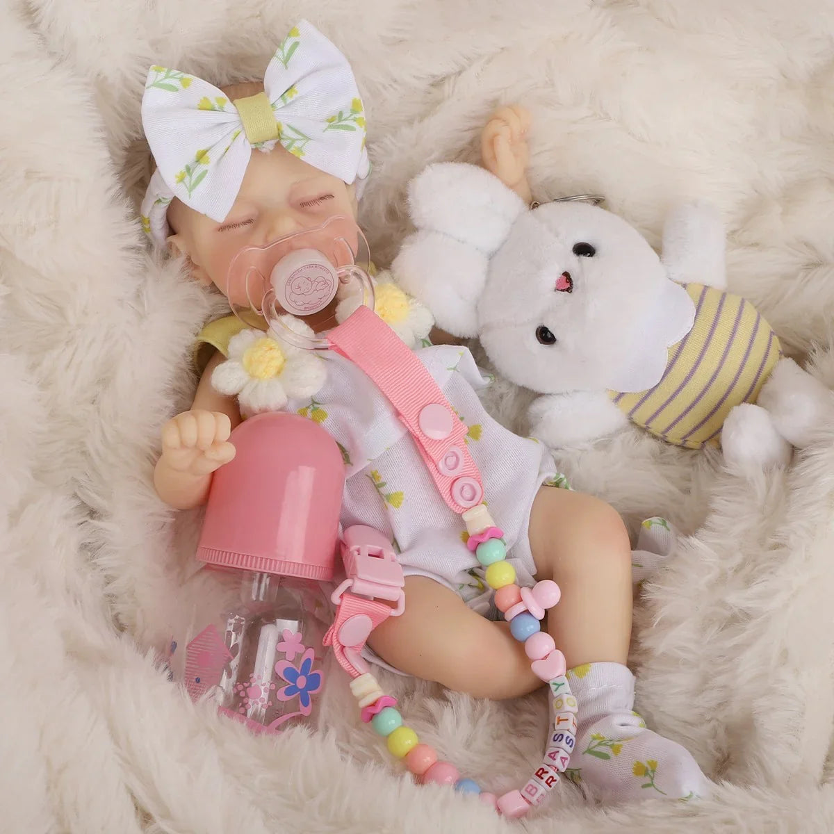 Boneca Bebê Reborn Melina em Silicone Sólido Premium Greenlucky