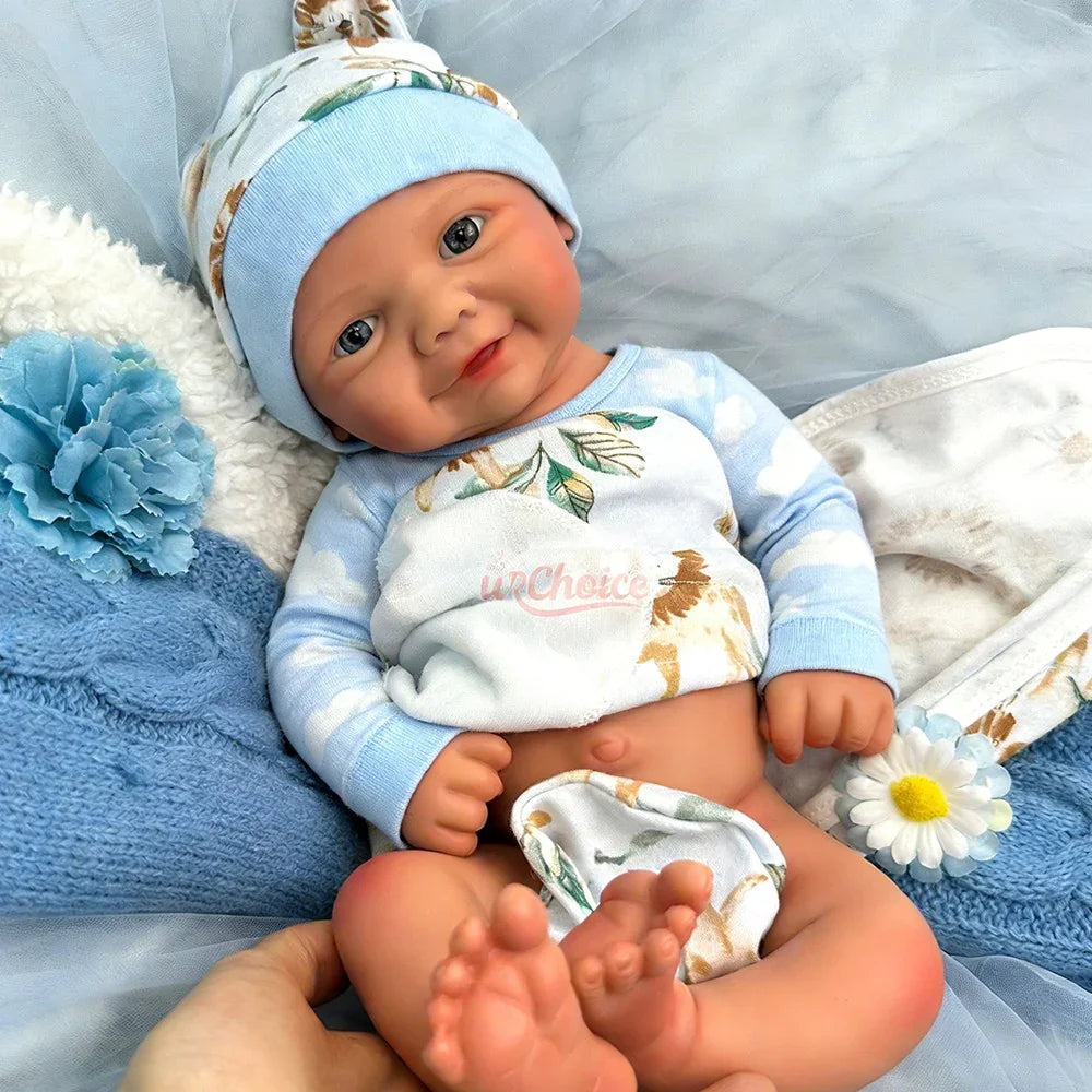 Boneca Bebê Reborn Matheus em Silicone Sólido Greenlucky