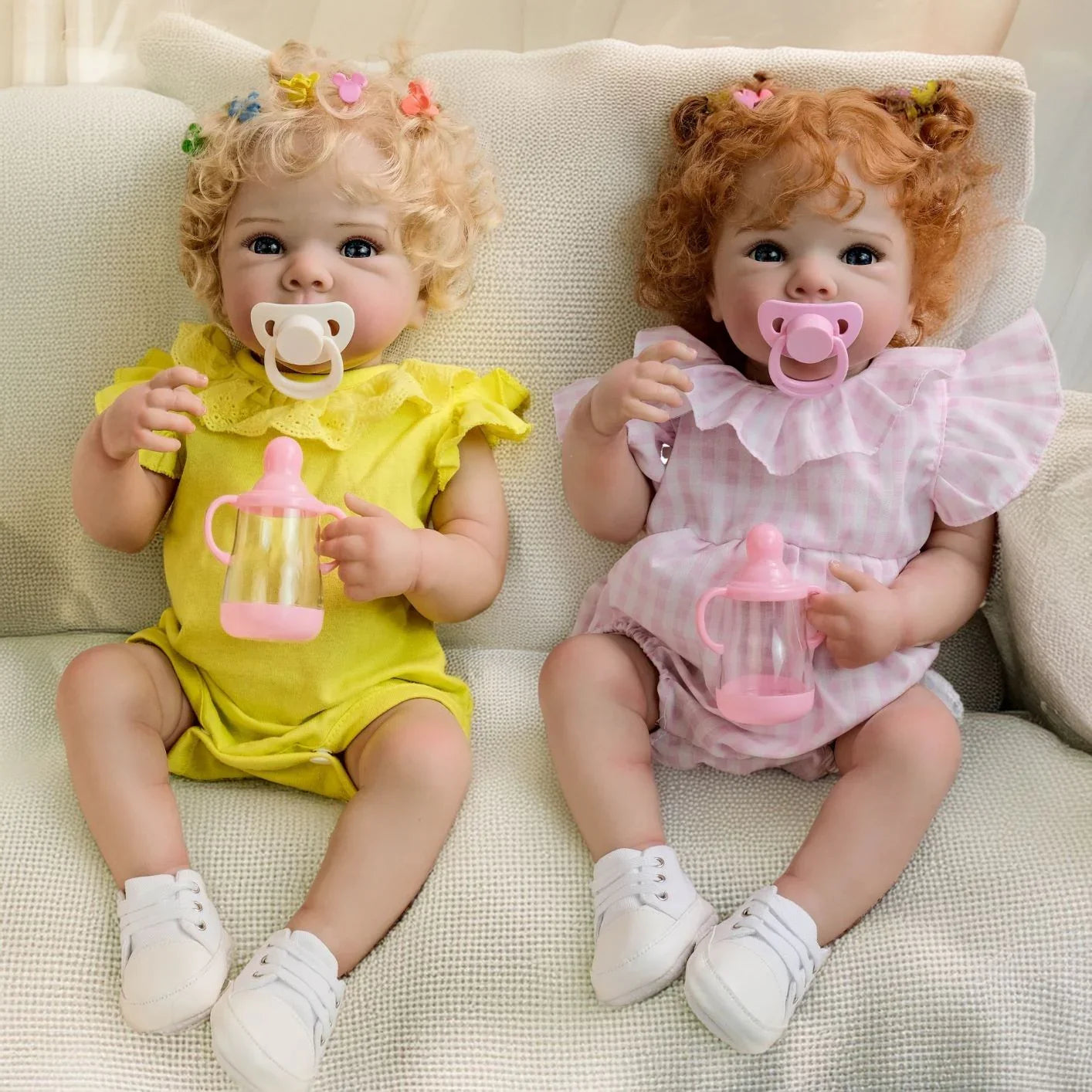 Boneca Bebê Reborn Menina Loirinha ou Ruivinha Greenlucky