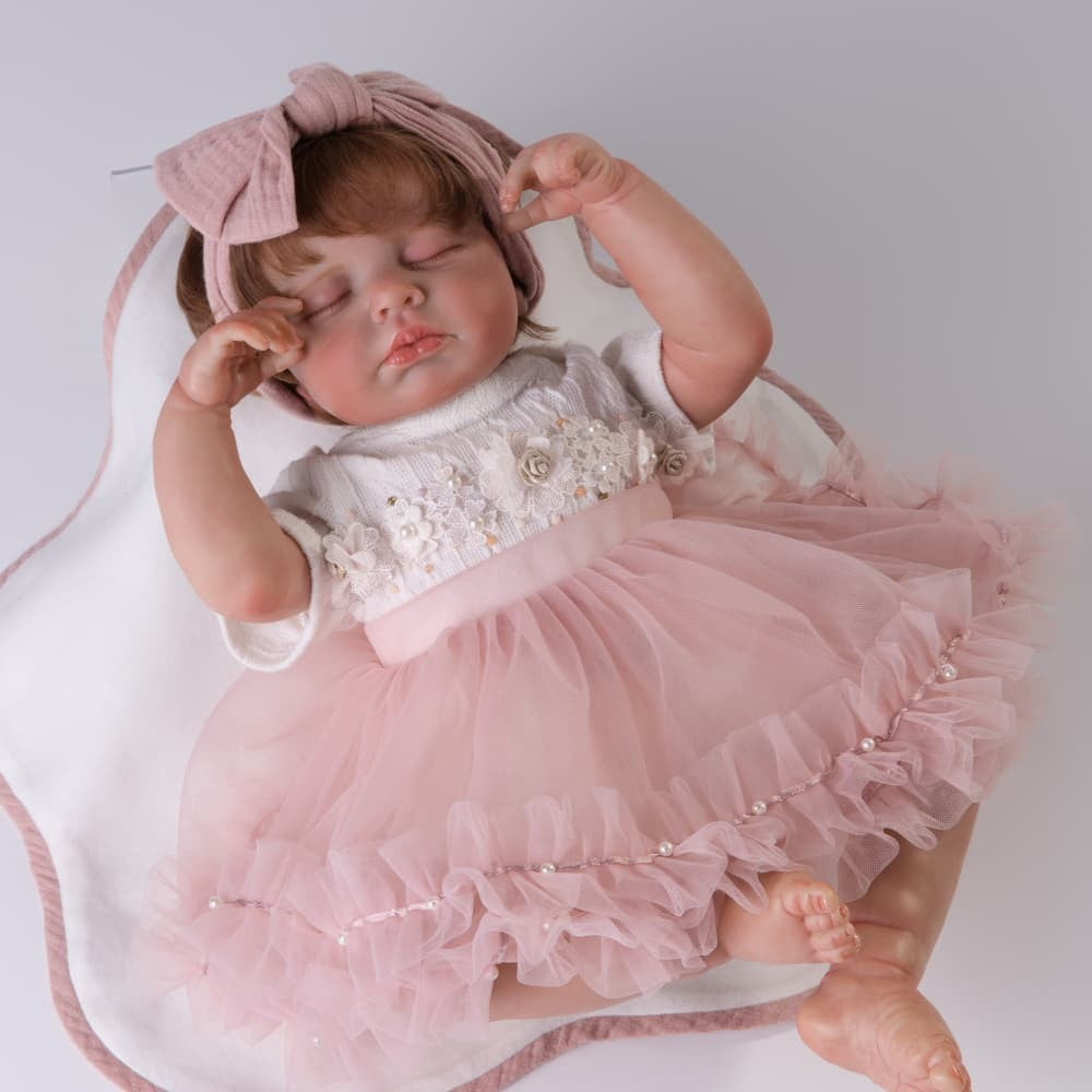 Boneca Bebê Reborn Zoe em Vinil Macio Greenlucky