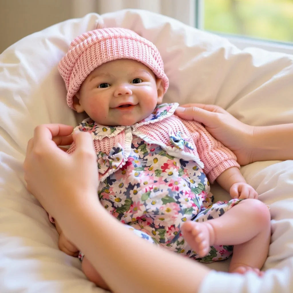 Boneca Bebê Reborn Vivi em Silicone Sólido Greenlucky
