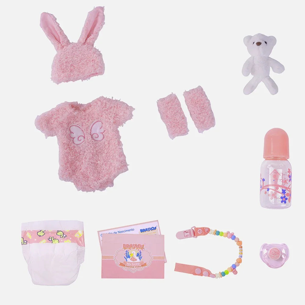 Boneca Bebê Reborn Lelê - Silicone Sólido Premium 30cm