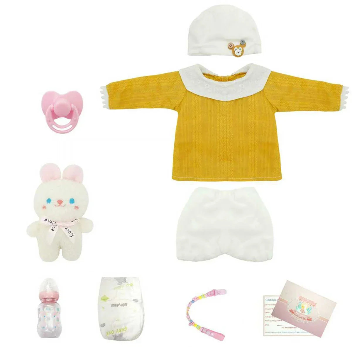 Boneca Bebê Reborn Maria - Silicone Sólido Premium 35cm