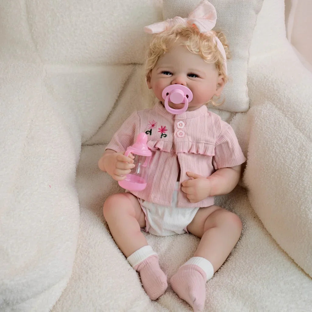 Boneca Bebê Reborn Clarinha ou Cacau - Corpo Inteiro em Silicone Macio e Realista