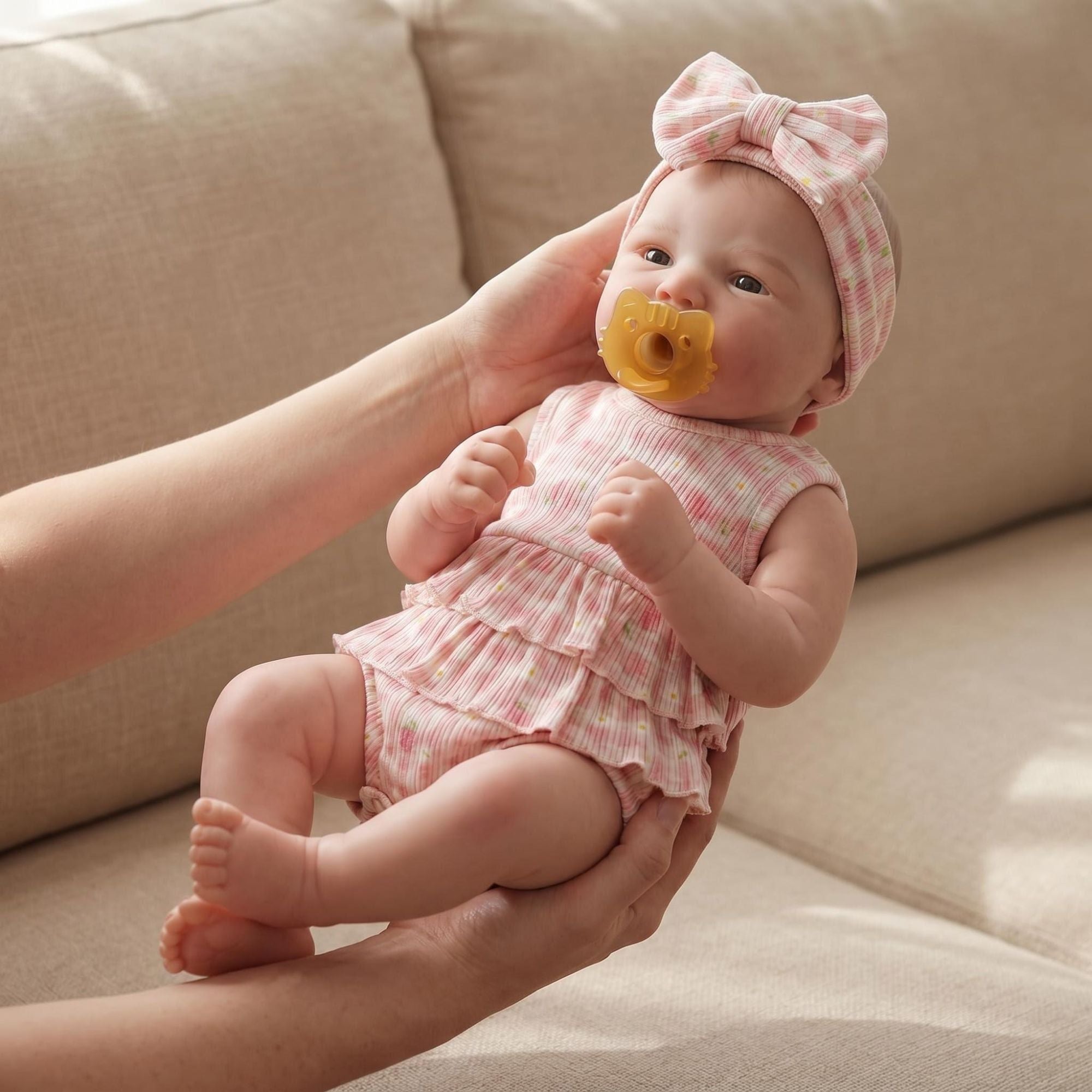 Boneca Bebê Reborn Bianca Silicone Sólido Greenlucky