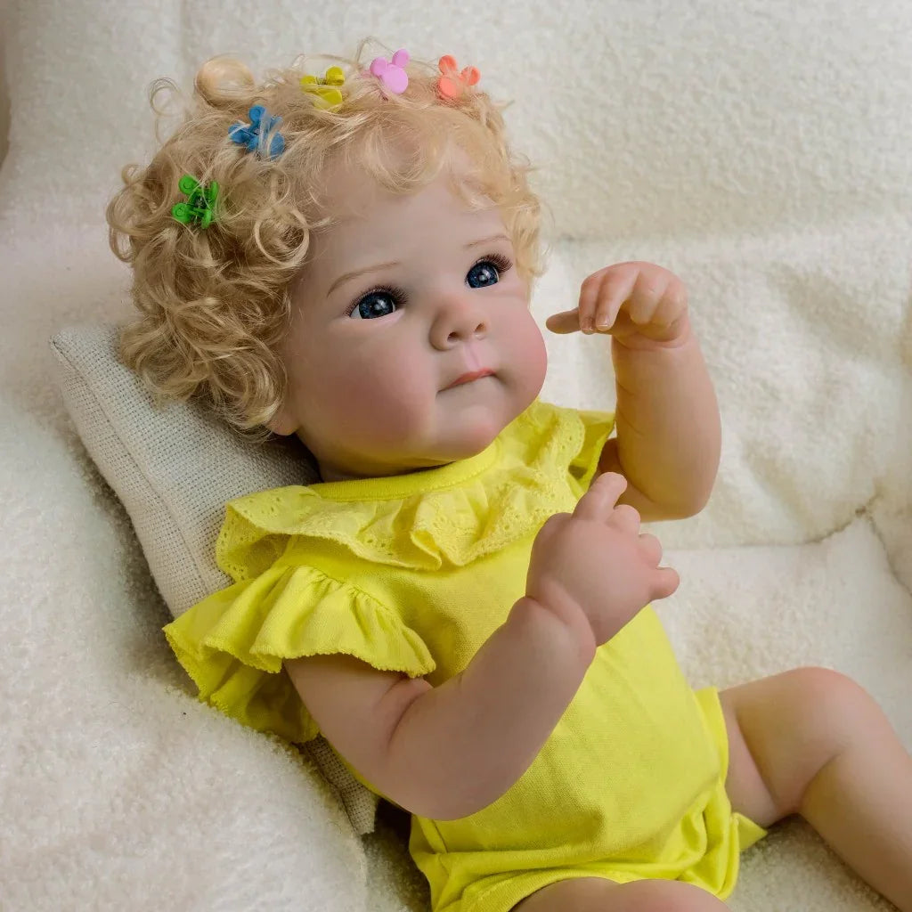 Boneca Bebê Reborn Menina Loirinha ou Ruivinha - Vinil de Silicone Macio Realista