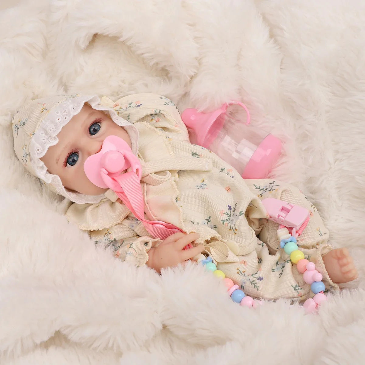 Boneca Bebê Reborn Blanca em Silicone Sólido Greenlucky