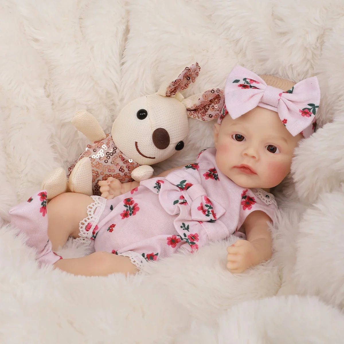 Boneca Bebê Reborn Ísis em Silicone Sólido Premium Greenlucky
