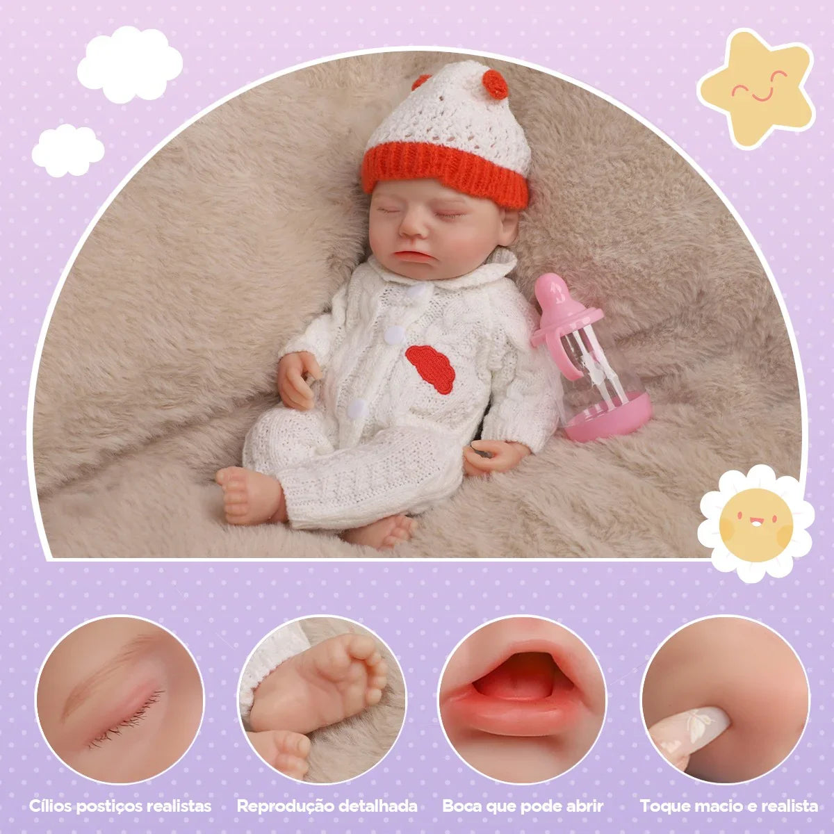 Boneca Bebê Reborn Tika em Silicone Sólido Greenlucky