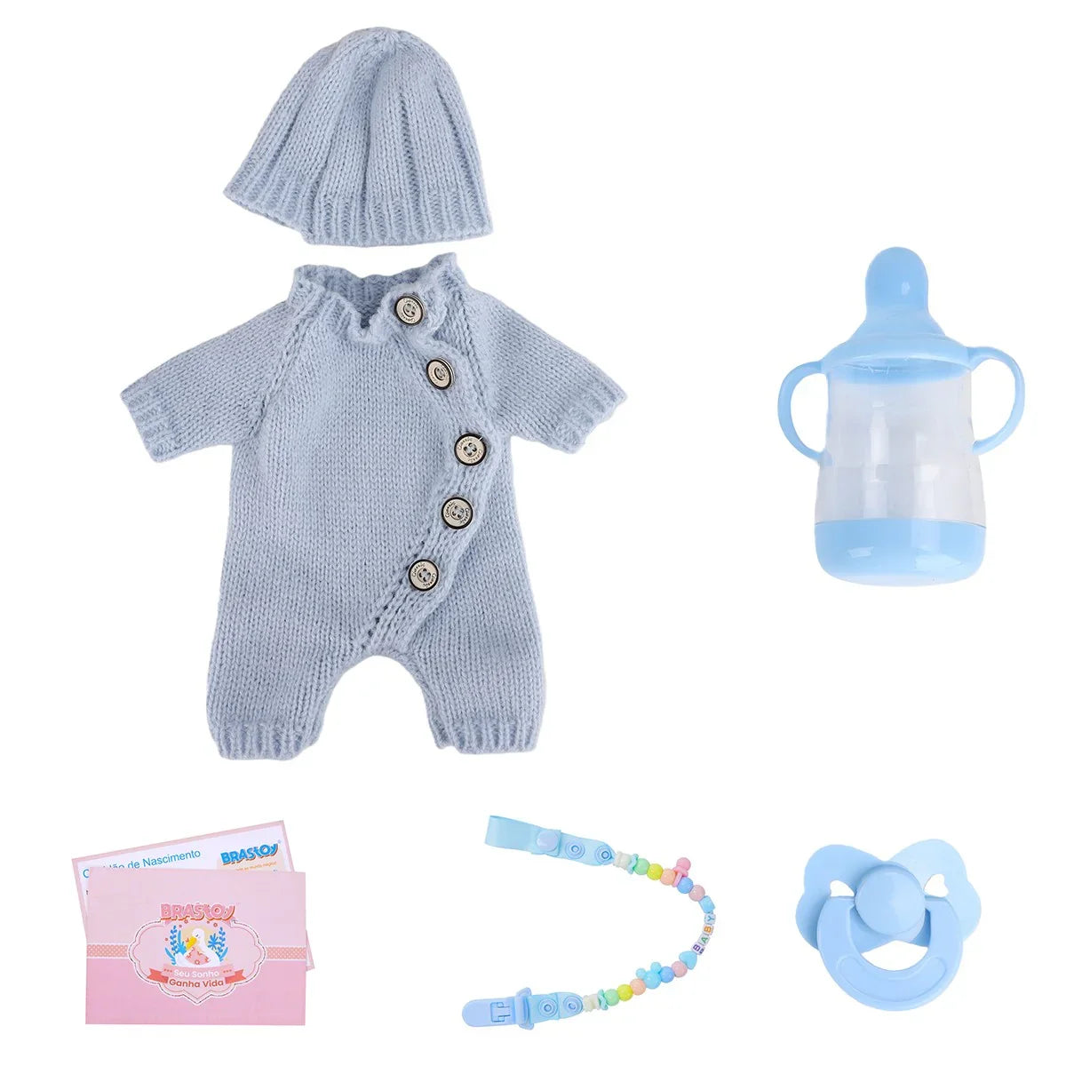 Boneca Bebê Reborn Menino Gabi - Silicone Sólido Premium 30cm