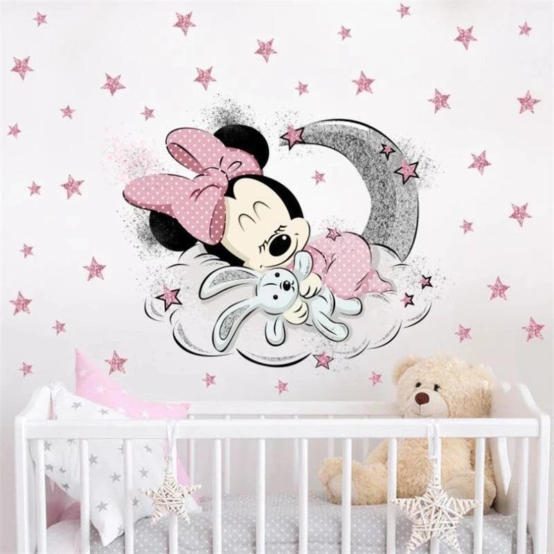 Adesivo de Parede Infantil Mickey e Minnie