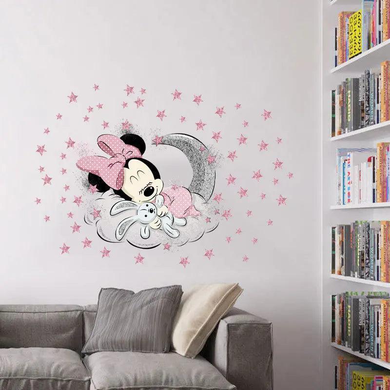 Adesivo de Parede Infantil Mickey e Minnie