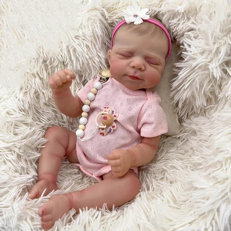 Boneca Bebê Reborn Recém Nascida - Corpo Inteiro em Silicone Macio e Realista