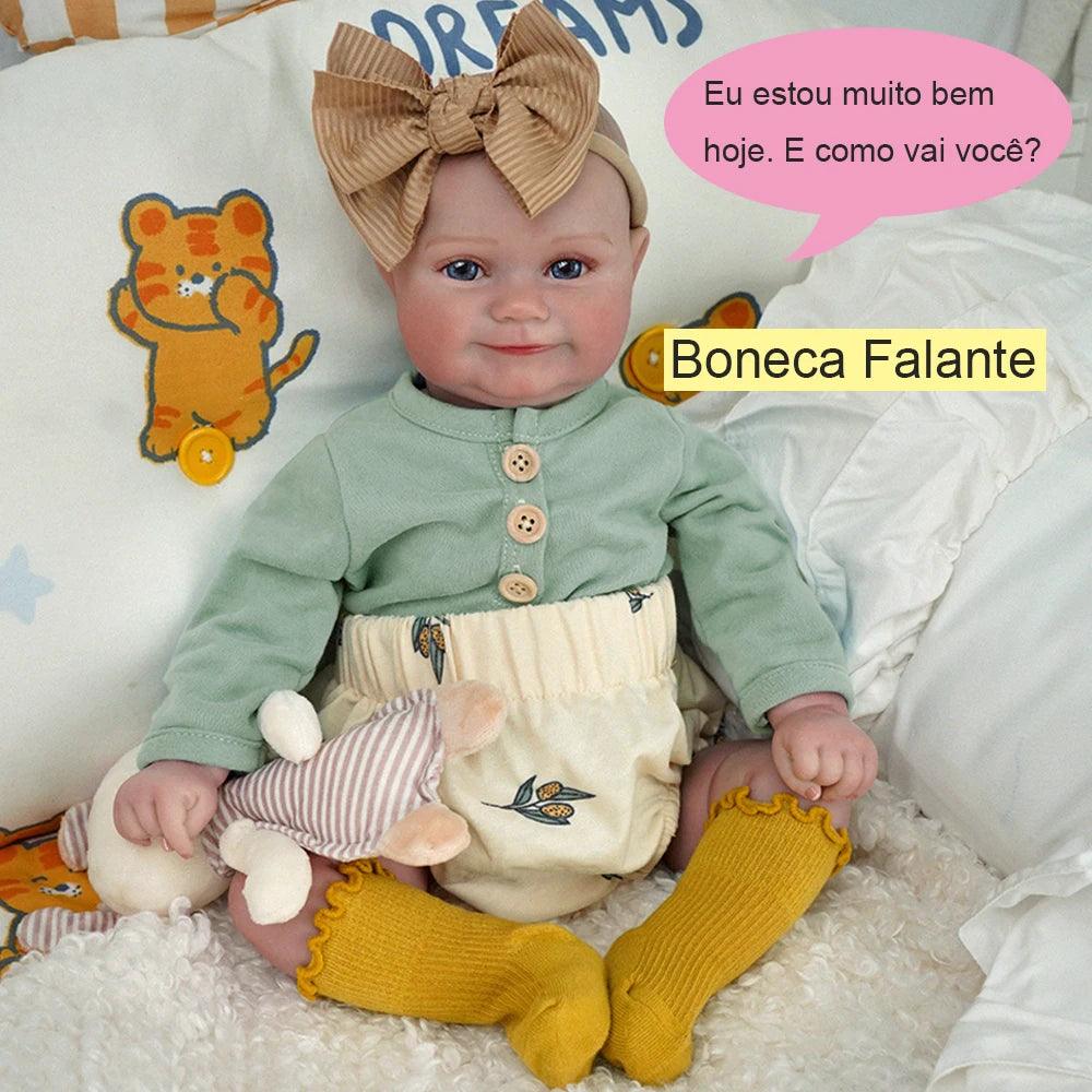 Boneca Bebê Reborn Sofia Falante Greenlucky