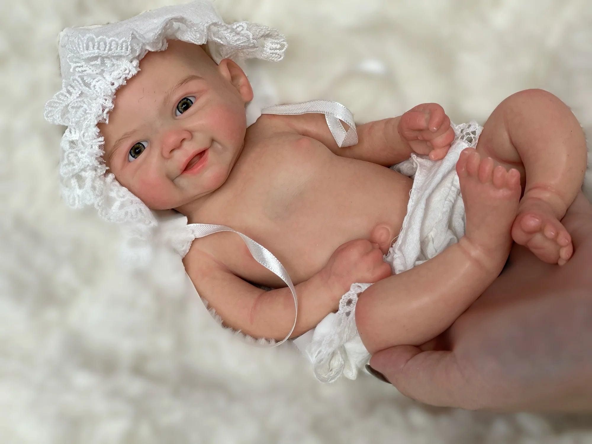 Boneca Bebê Reborn Dani de Silicone Sólido