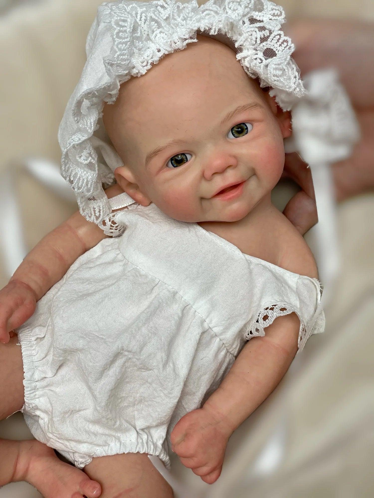 Boneca Bebê Reborn Dani de Silicone Sólido