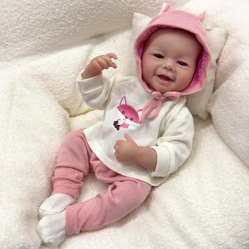 Boneca Bebê Reborn Allegra - Corpo Inteiro em Silicone Macio e Realista