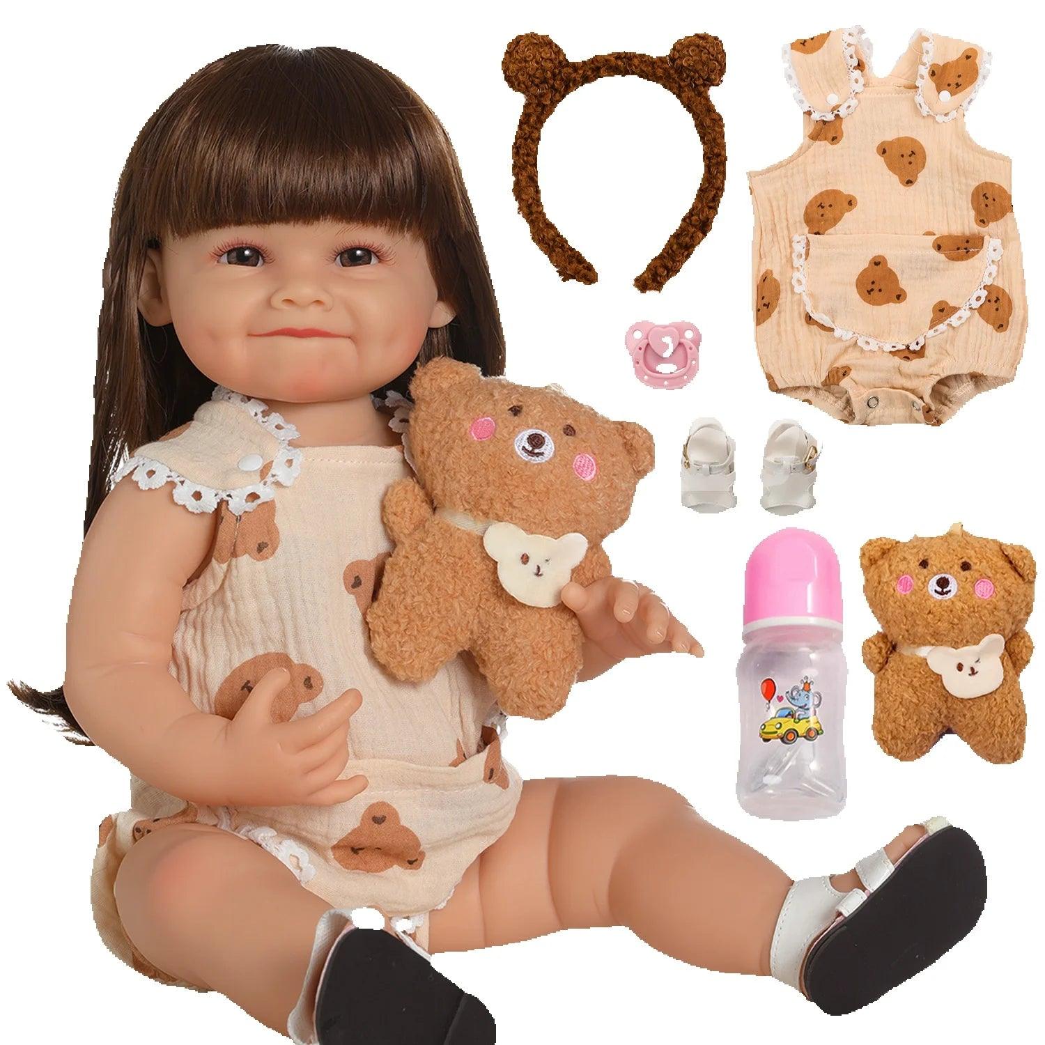 Boneca Bebê Reborn Franjinha Greenlucky