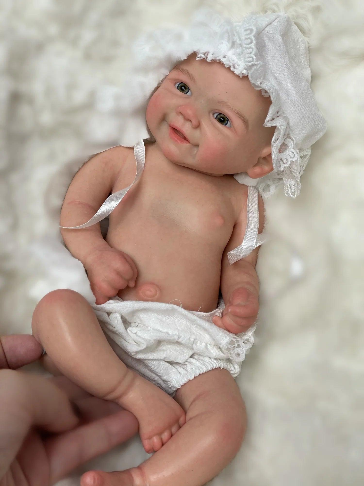 Boneca Bebê Reborn Dani de Silicone Sólido