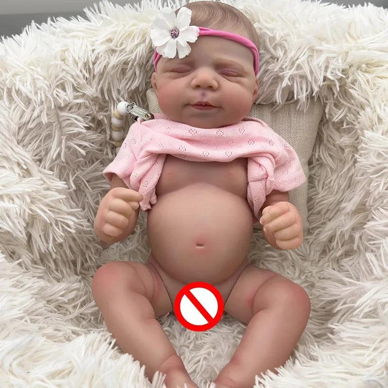 Boneca Bebê Reborn Recém Nascida - Corpo Inteiro em Silicone Macio e Realista