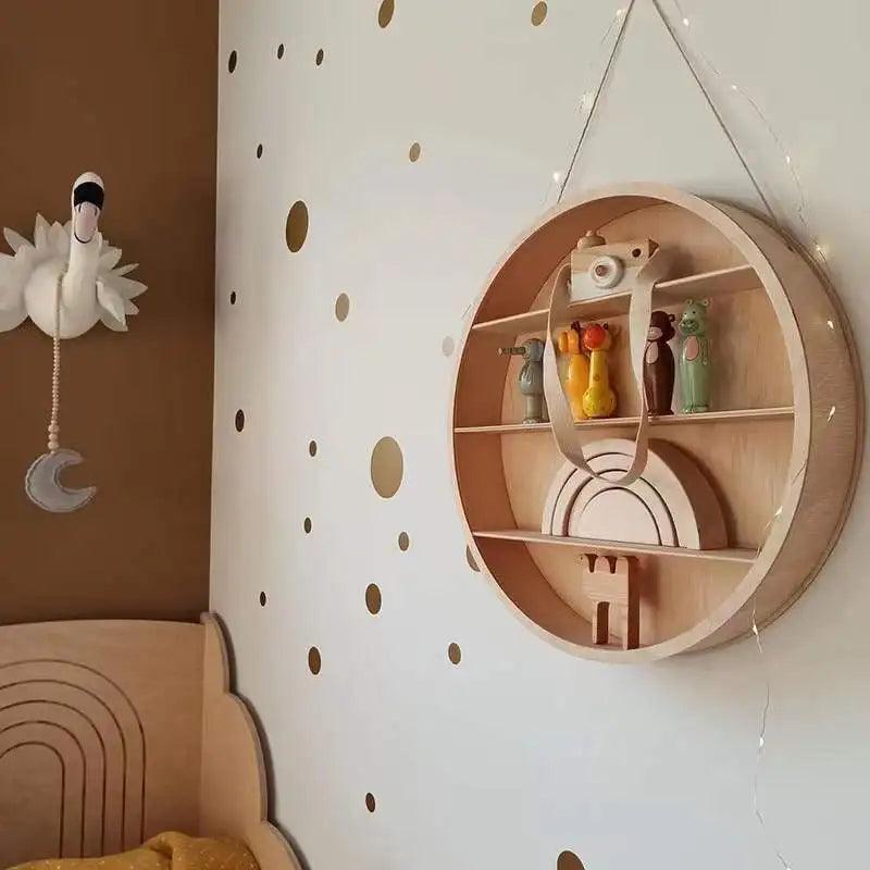 Prateleira Circular de Parede Multi-Camada para Decoração